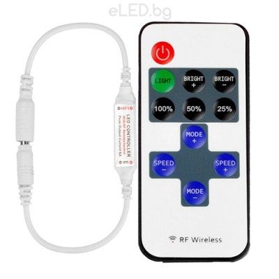 144W Dimmer One Color LED Strip Lights RF Remote control 11 buttons