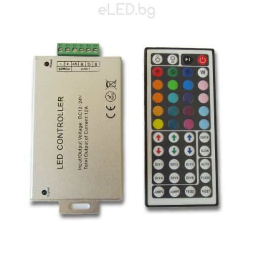 144W RGB Контролер LED ленти IR Дистанционно управление 44 бутона