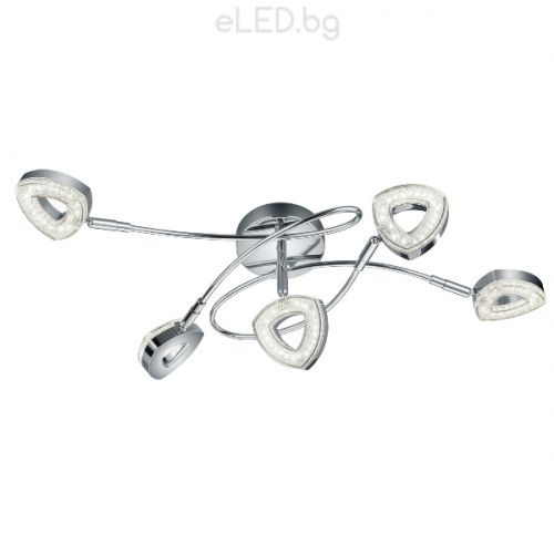 LED Spot Lighting Lamp TOURS 5 x SMD 4,5W Chrome / Plastic