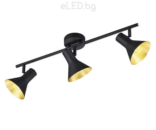 Spot Lighting Fixture NINA 3 x E14 Black / Gold