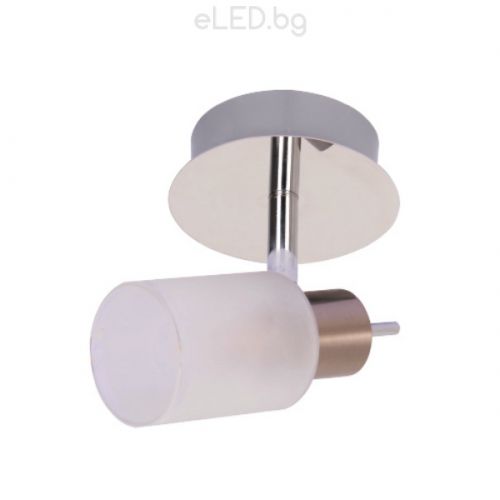 5W LED Спот лампа ZEUGMA-1 COB 3000 К топло бяла светлина, хром / бял мат