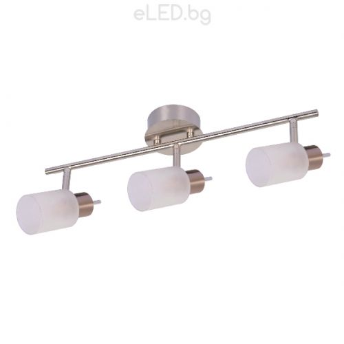 15W LED Спот лампа ZEUGMA-3 COB 3000 К топло бяла светлина, хром / бял мат