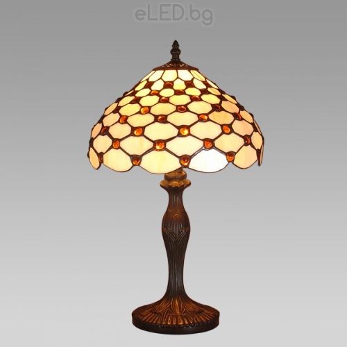Table lamp TIFFANY 1xE27 60W 230V Antique Brown - Tiffany Glass