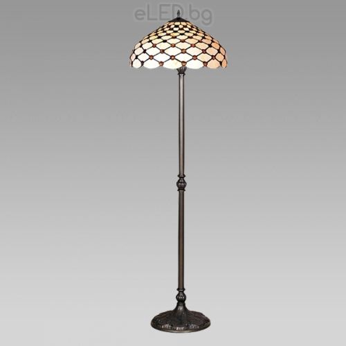 Floor Lamp TIFFANY 2xE27 60W 230V Antique Brown - Tiffany Glass
