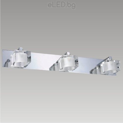 Wall lamp MAGNUM 3xG9 33W 230V Metal / Glass - Chrome