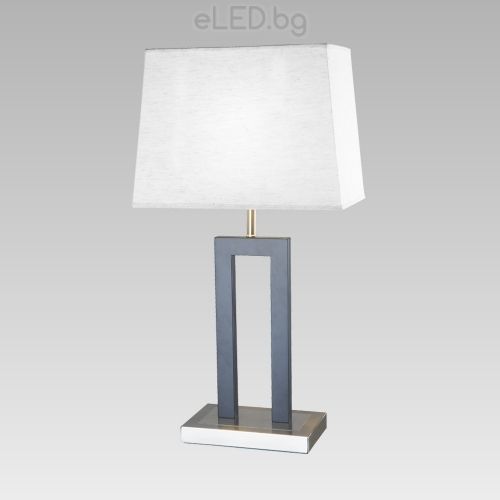 Table Lamp SIGLO Wengue 1xE27 60W 230V Chrome/ White
