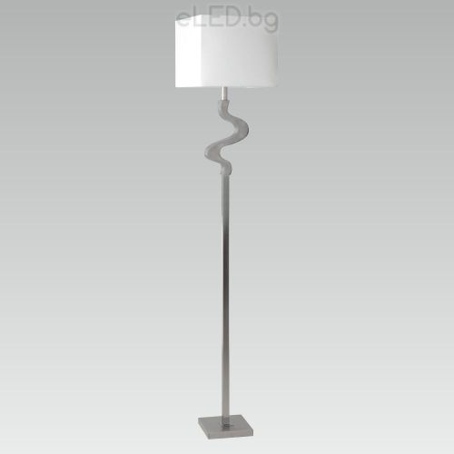 Floor Lamp ELLASTICA 1xE27 60W 230V Nickel Satin / White