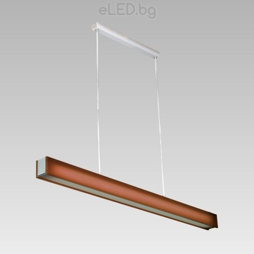 Ceiling Hanging Lamp OFINNA 1xT5 28W 230V SIlver / Brown