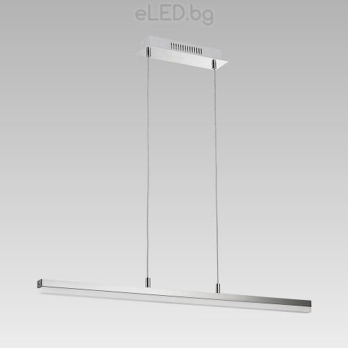 LED Hanging Ceiling Lamp BLUM 28W 230V 3000K Warm White Light Nickel Satin / White