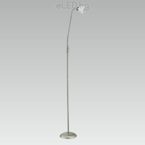 Floor Lamp AXARA 1xLED 5W 3000K Nickel Satin/ White