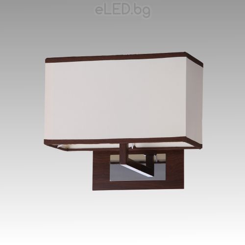 Wall Lamp KUBU 1xE14 230V Wenge / Beige / Brown