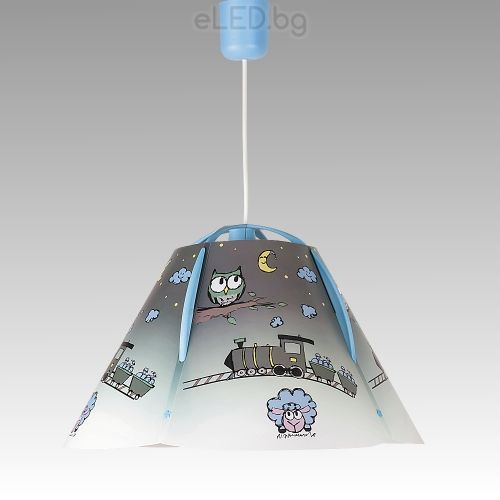Ceiling Lamp SHEPHERD 1xE27 230V White / Grey / Blue