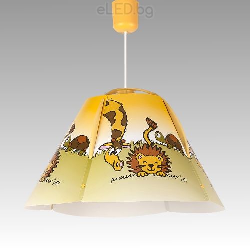 Ceiling Lamp LEON 1xE27 230V White / Yelloy / Beige