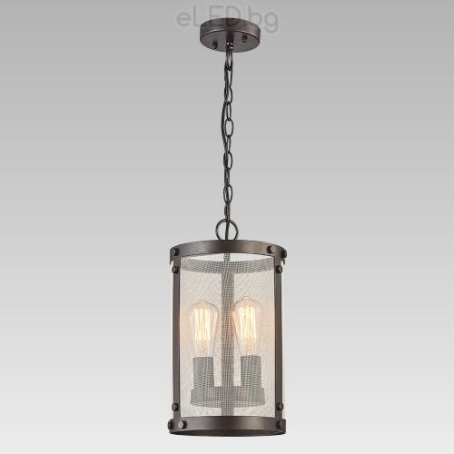 Vintage Ceiling Lamp IOWA 2xE27 230V Brown metal