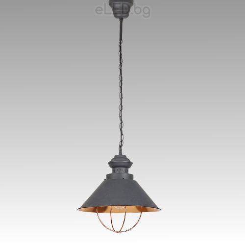 Vintage Ceiling Lamp GAMBOL 1xE27 230V Metal Grey / Copper