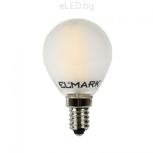 4W LED крушка топка Филамент Е14 SMD G45 2700К топло бяла светлина мат
