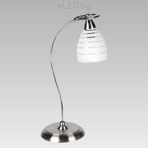 Table lamp ARIA 1xE1 230V Chrome / Nickel Satin / White mat