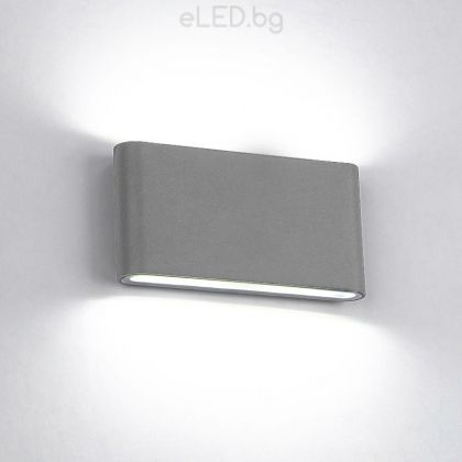 2х6W LED Facade Lighting FixtureGRF96206-W IP65 4000K Aluminium / grey rectangular