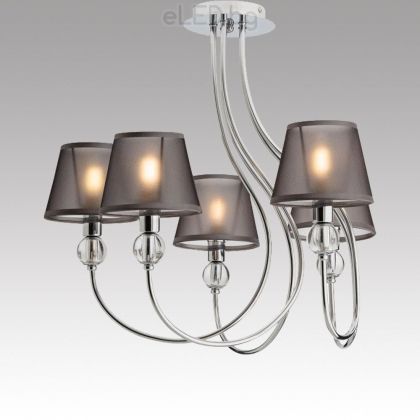 Hanging Ceiling Lamp GWEN 5xE14 Metal / Glass / Fabric