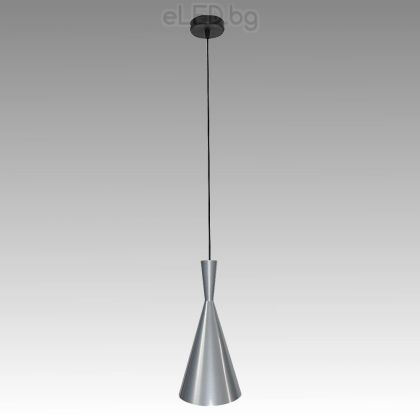 Hanging lamp TRINCOLA with bulb 1 x E27, Black / silver metal
