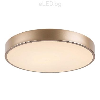 36W LED ceiling lamp TESIA 3000K, Gold metal / White plastic