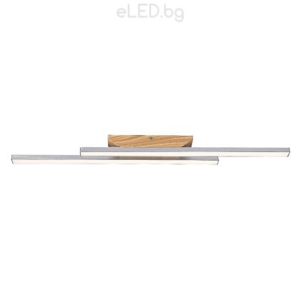 21W LED Pendant light TAMUR 4000K, Beech metal, wood / White plastic
