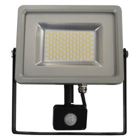 20W LED Floodlight Sensor SMD IP44 Black/Grey Body  3000K Warm Light