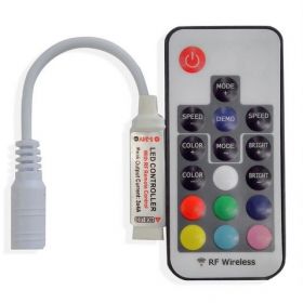 144W RGB Mini LED Controller LED Strip Lights RF Remote control 17 buttons