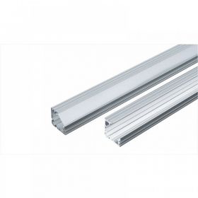 Aluminium Profile for LED Strip Lights  18 mm x 18 mm with Frosted Diffuser, Caps and Holders 1 m.