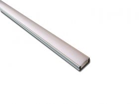 Алуминиев профил за LED лента  13 mm x 7 mm с матиран разсейвател Мини 1 м.