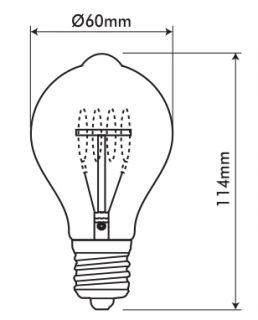40W Vintage Bulb with Carbon Filament DECOART Е27 A60
