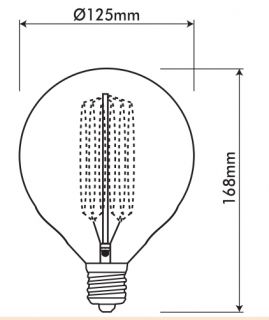 40W Vintage Bulb with Carbon Filament DECOART Е27 G125