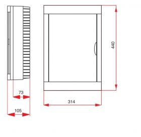 Flush Mount Distribution Box-36 Module, White