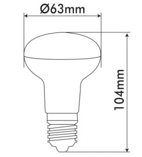 9W LED Lamp R63 SMD E27 220V 2700K Warm White Light