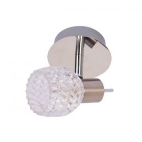 5W LED Спот лампа LEILA-1 COB 3000 К топло бяла светлина, хром / бял мат
