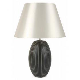 Table Lamp ELEGANT 1xE14 230V Chrome Black / Beige