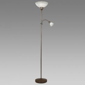 Floor Lamp POMPEZ 1xE14 1хЕ27 230V Brown Gold - Alabaster Decor