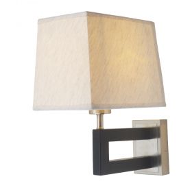 Floor Lamp SIGLO 1xE27 60W 230V Chrome / White / Wengue