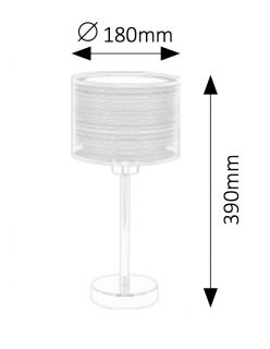 Table Lamp ANASTASIA 1xE27 230V Chrome / Brown