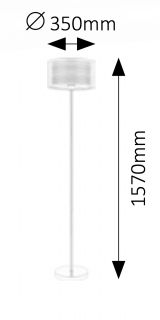 Floor Lamp ANASTASIA 1xE27 230V Chrome / Brown