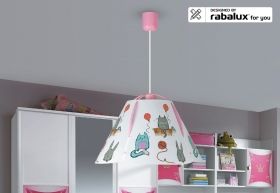 Ceiling Lamp CATHY 1xE27 230V White / Pink