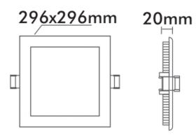 24W LED панел за вграждане LENA-SX SMD 3000K топло бяла светлина