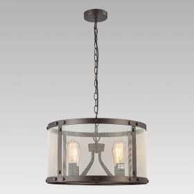 Vintage Ceiling Lamp IOWA 4xE27 230V Brown metal
