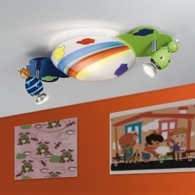 Ceiling and Spot Lamp TAYA 1xE27 and 2xGU10 230V Multicolor