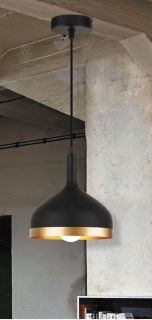 Vintage Ceiling Lamp KEVIN E27 230V Black metal