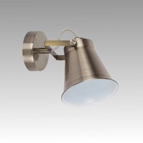Vintage Wall Lamp MARTINA 1xE27 230V Metal Bronze / white