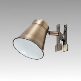 Vintage Lamp MARTINA 1xE27 230V Metal Bronze / white