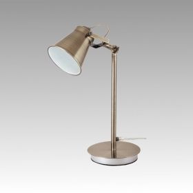 Винтидж настолна лампа MARTINA 1xE27 230V метал бронз / бял