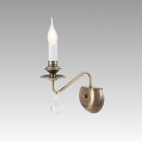 Wall lamp BEATRICE 1xE14230V Antic Bronze / Crystal