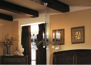 Wall lamp BEATRICE 2xE14 230V Antic Bronze / Crystal